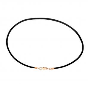 Каучуковый шнурок с замком из золота Karatov Т10016001 фото