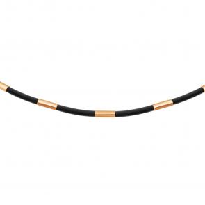 Колье из каучука с декоративным элементом и замком из золота Karatov Т10016025 фото