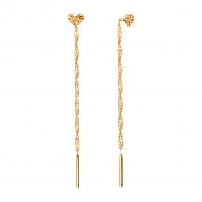 Золотые серьги Karatov Т100622892-1 фото