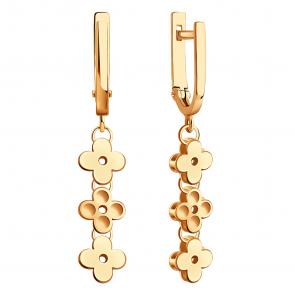 Золотые серьги Karatov Т10062Г496 фото