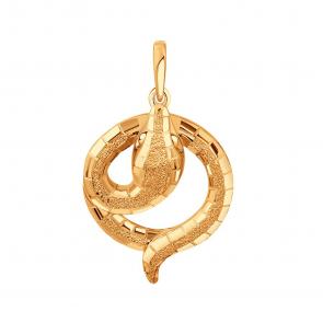 Золотая подвеска Символ года Змея Karatov Т100636257 фото