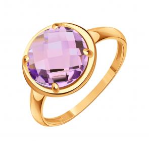 Золотое кольцо Karatov с аметистом Т10101Б424 фото