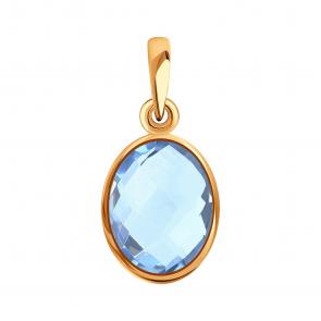 Золотая подвеска Karatov с топазом Т101036057 фото