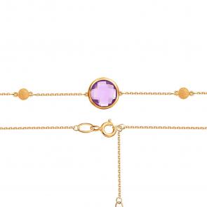 Золотой браслет Karatov с аметистом Т101101197 фото