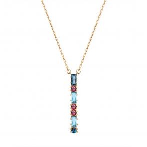 Золотое колье Karatov с топазом и родолитом Т101111084 фото