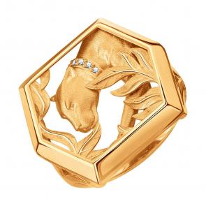 Золотое кольцо Karatov с бриллиантом Т10151Д811 фото