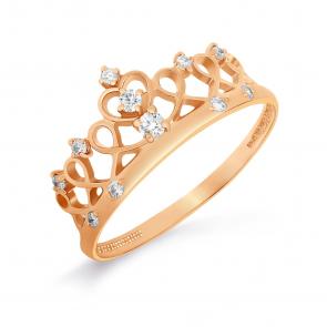 Золотое кольцо Karatov с фианитом Т102016687 фото