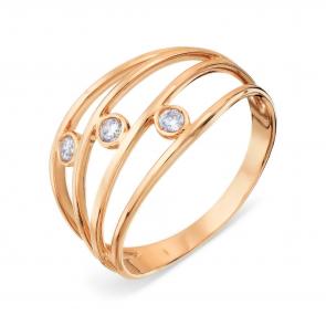 Золотое кольцо Karatov с фианитом Т10201Б041 фото