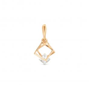 Золотая подвеска Karatov с фианитом Т102035132 фото
