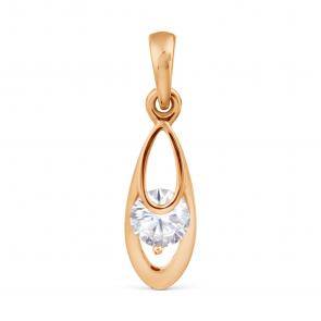 Золотая подвеска Karatov с фианитом Т102035276 фото