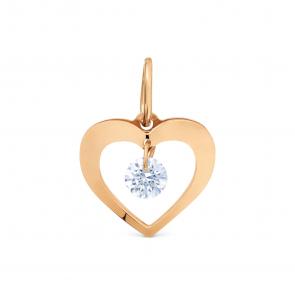 Золотая подвеска Karatov с фианитом Т102035371 фото