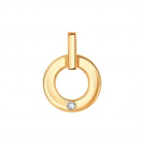 Золотая подвеска Karatov с фианитом Т102036114 фото