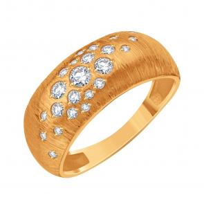 Золотое кольцо Karatov с фианитом Т10261Б821 фото