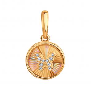 Золотая подвеска Karatov с фианитом Т102636151 фото