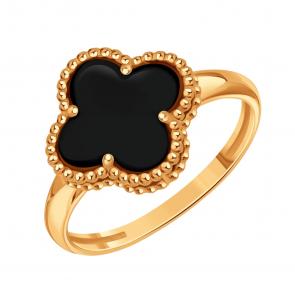 Золотое кольцо Karatov с ониксом Т10301Б802 фото