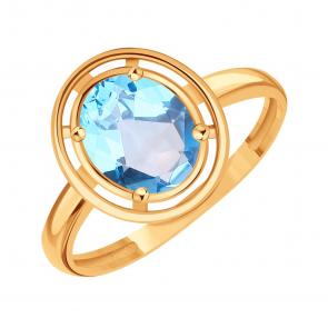 Золотое кольцо Karatov с топазом Т10301Д859 фото