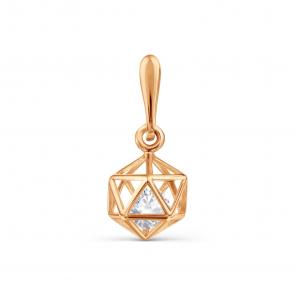 Золотая подвеска Karatov с фианитом Т107034998 фото