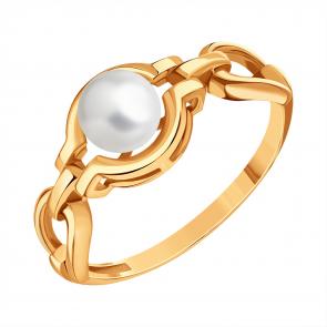 Золотое кольцо Karatov с жемчугом Т10801Б510 фото