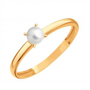 Золотое кольцо Karatov с жемчугом Т10801Д082 фото