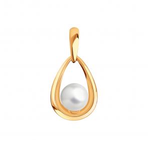 Золотая подвеска Karatov с жемчугом Т108035770 фото