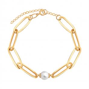 Золотой браслет Karatov с жемчугом Т108101094 фото