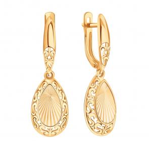 Золотые серьги Karatov Т11062В657 фото