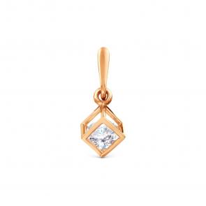 Золотая подвеска Karatov с фианитом Т117034903 фото