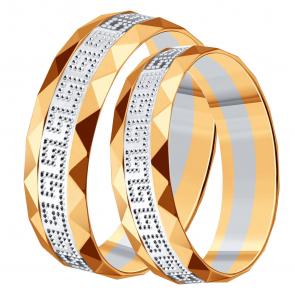 Обручальное кольцо 5,5 мм из комбинированного золота Karatov Т13061Д601 фото