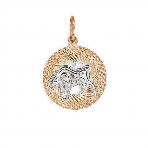 Золотая подвеска знак зодиака Телец Karatov Т130631874 фото