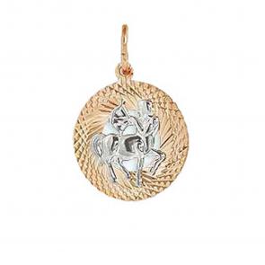 Золотая подвеска знак зодиака Стрелец Karatov Т130631879 фото