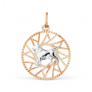 Золотая подвеска Знак зодиака Лев Karatov Т130634835 фото