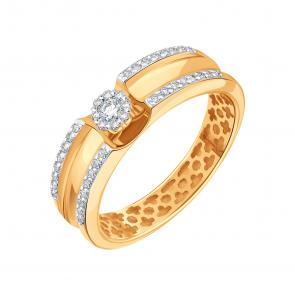 Золотое кольцо Karatov с бриллиантом Т131018846 фото