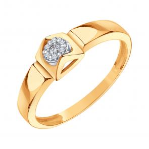 Золотое кольцо Karatov с бриллиантом Т13101Б856 фото