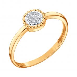 Золотое кольцо Karatov с бриллиантом Т13101Д743 фото