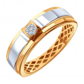 Золотое кольцо Karatov с бриллиантом Т13101Д924 фото