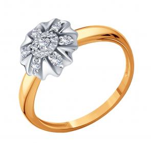 Золотое кольцо Karatov с бриллиантом Т13101Д971 фото