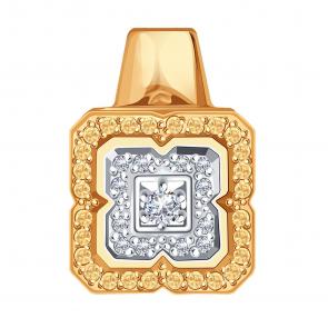 Золотая подвеска Karatov с бриллиантом Т131036072 фото