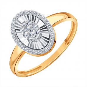 Золотое кольцо Karatov с бриллиантом Т13161И011 фото