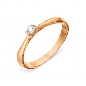 Золотое кольцо Karatov с бриллиантом Т14101А151 фото