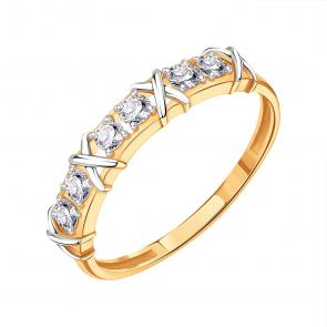 Золотое кольцо Karatov с бриллиантом Т14101Б011 фото