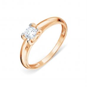 Золотое кольцо Karatov с бриллиантом Т14101Б133 фото