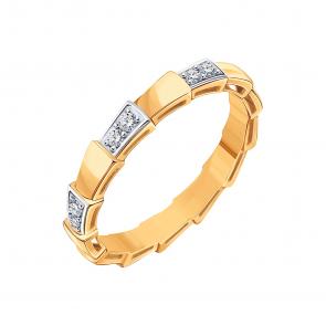 Золотое кольцо Символ года Змея Karatov с бриллиантом Т14101Б180 фото