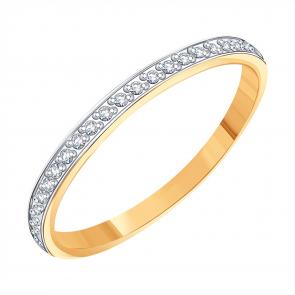 Золотое кольцо Karatov с бриллиантом Т14101Б987 фото