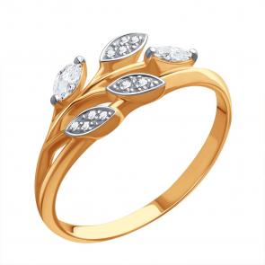 Золотое кольцо Karatov с бриллиантом Т14101Д275 фото