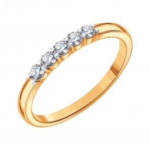 Золотое кольцо Karatov с бриллиантом Т14101Д759 фото