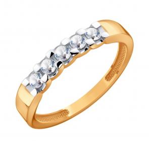 Золотое кольцо Karatov с бриллиантом Т14101Д760 фото