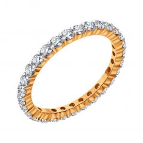 Золотое кольцо Karatov с бриллиантом Т14101Д763 фото