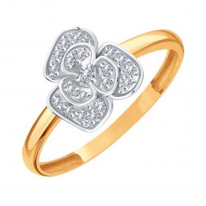 Золотое кольцо Karatov с бриллиантом Т14101Д839 фото