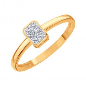 Золотое кольцо Karatov с бриллиантом Т14101Д874 фото