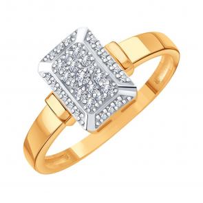 Золотое кольцо Karatov с бриллиантом Т14101Д875 фото